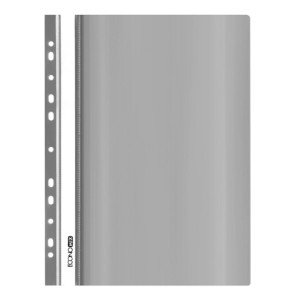 Папка-скоросшиватель Economix A4 с прозрачным верхом с перфорацией Серая (E31510-10)
