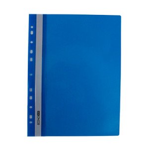 Папка-скоросшиватель Economix A4 с прозрачным верхом с перфорацией Синяя (E31510-02)