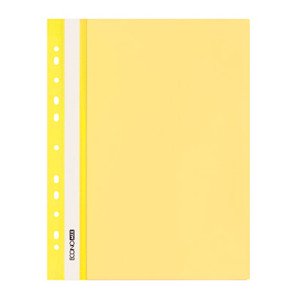 Папка-скоросшиватель Economix A4 с прозрачным верхом с перфорацией Желтая (E31510-05)