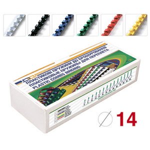 Пружина пластиковая D&A 14 мм 100 шт Белая (1220201140106)