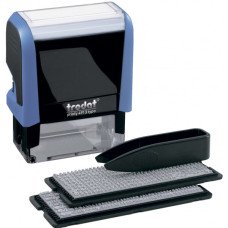 Штамп самонаборный Trodat 47х18 мм 4 строки Синий корпус (4912 P4 Т/4/син)