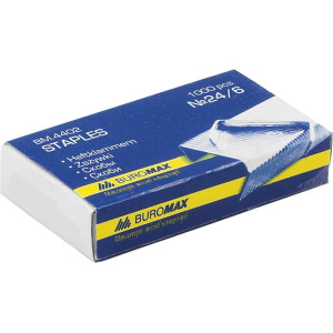 Скобы Buromax №24/6 1000 шт. (BM.4402) Скобы Buromax №24/6 1000 шт. (BM.4402)