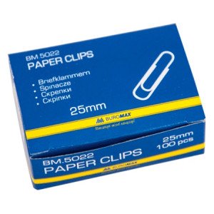 Скрепки закругленные Buromax 25 мм 100 шт. Оцинкованные (BM.5022)