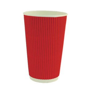 Стакан гофрований Ripple 350 мл 30 шт. Червоний (765523)