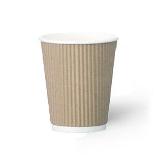 Стакан гофрований Ripple wave 250 мл 30 шт. Бурий (30252)