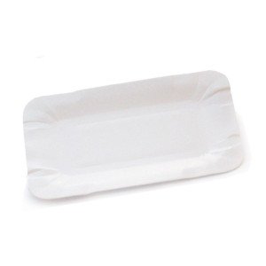 Тарелка картонная с бортиками 14х20 см 100 шт. (106011)