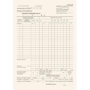 Товарно-денежный отчет А4 газетный двухсторонний 100 лист. блок (R44091)