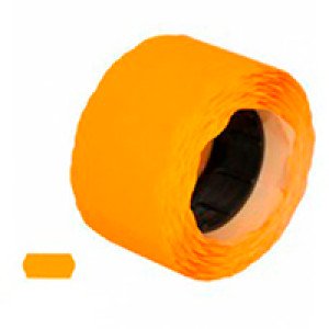 Ценники 26х12 мм А12 фигурные Оранжевые 6 м (40607)