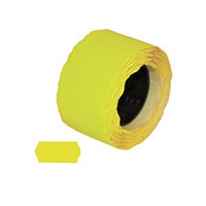 Ценники 26х12 мм N1 фигурные Желтые 1000 шт. (11201)