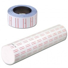 Ценники для пистолета 21х12 мм Белые с красной полоской 1000 шт. (E21301-15)