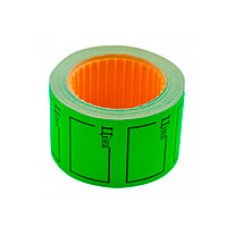 Цінники "Ціна" 29х36 мм F прямокутні Зелені 6 м (27026)