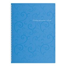 Зошит Buromax Barocco A4 80 аркушів пластикова обкладинка у клітинку Блакитний (BM.2446-614) Зошит Buromax Barocco A4 80 аркушів пластикова обкладинка у клітинку Блакитний (BM.2446-614)