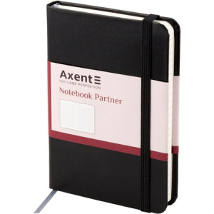 Записна книга Axent Partner A6 96 аркушів у клітинку Чорна (8301-01-A)