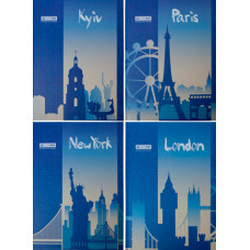 Тетрадь Buromax A4 в твердой обложке 80 листов в клеточку Ассорти (BM.2300-102)