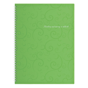 Тетрадь Buromax Barocco A4 80 листов пластиковая обложка в клеточку Салатовый (BM.2446-615) Тетрадь Buromax Barocco A4 80 листов пластиковая обложка в клеточку Салатовый (BM.2446-615)